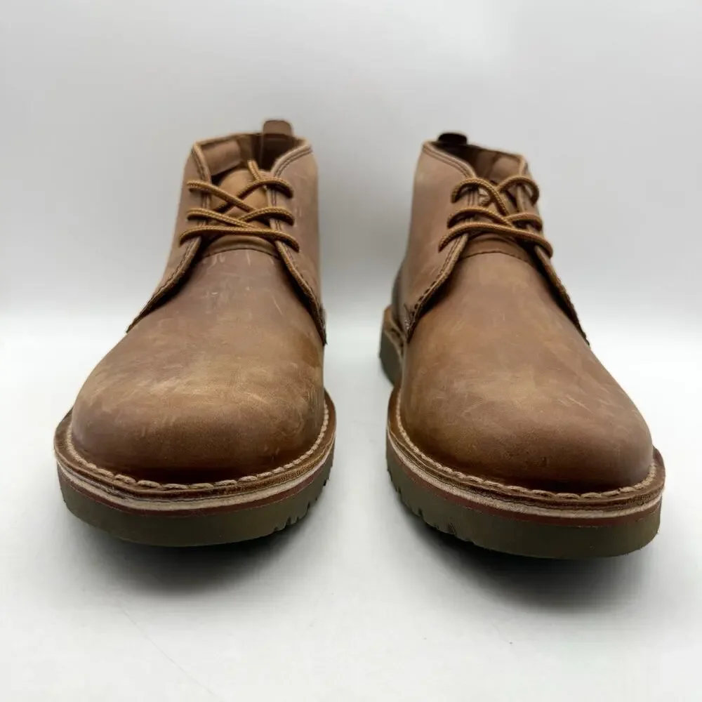Clarks Mens Eastridge Mid Ankle Boots US 8.5 Wide EU 41.5 Brown Leather EUC
